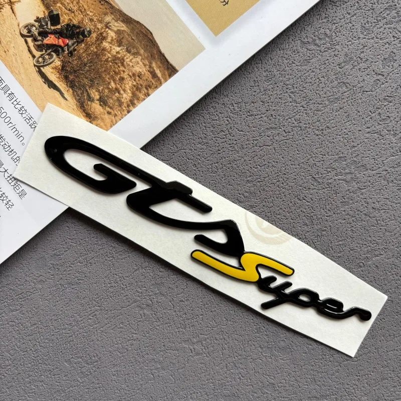 Motorrad weicher Kleber 3D für Vespa Piaggio GTS300 GTSsuper wasserdichtes Etikett LOGO Aufkleber schwarz und weiß modifizierter Aufkleber
