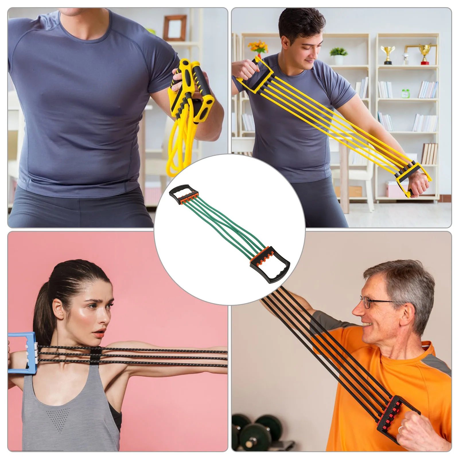 

Chest Expander Rope Heavy Duty Fitness Resistance Band Long Elastic Workout Pull Rope Gym Accessory For Muscle Training