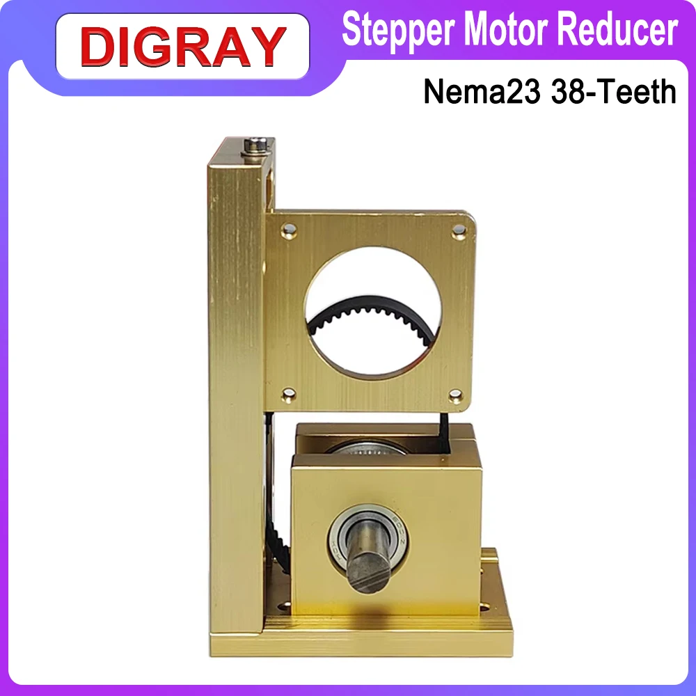 DIGRAY Stepper Motor Reducer Nema23 38 Tooth Y-Axis Motor Mount for CO2 Laser Cutting and Engraving Machines.