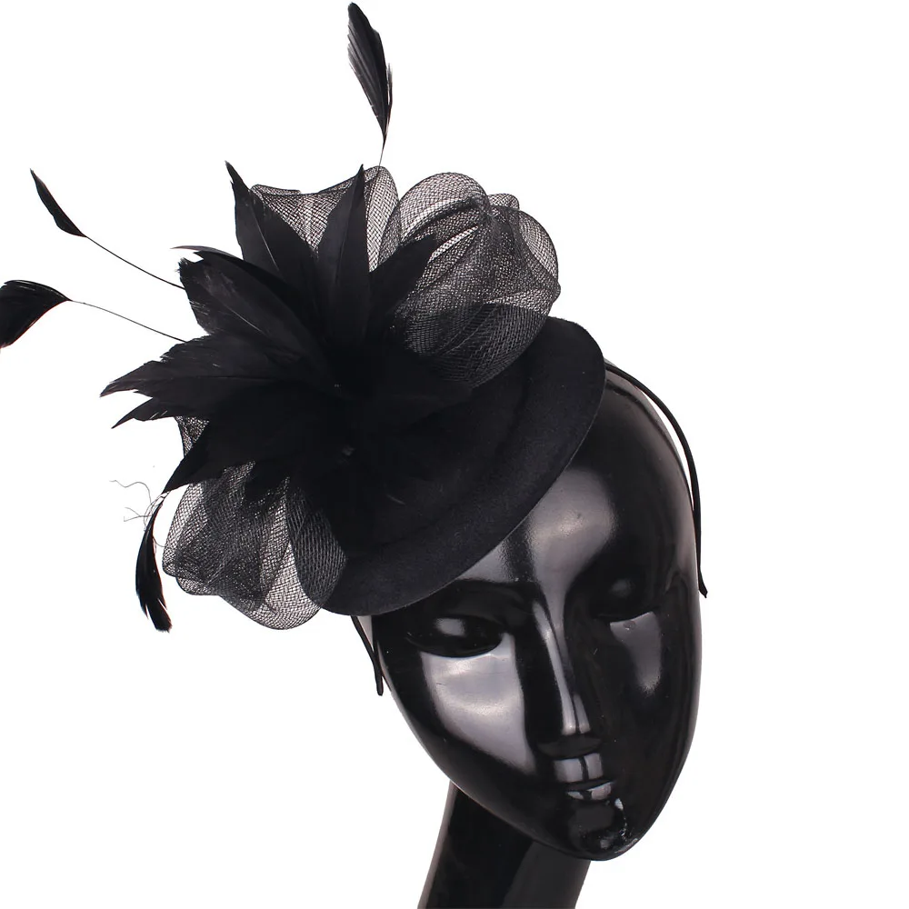 Chic Floral Fascinator Hat For Women Elegant Bride Headband Headwear Bridal Wedding Royal Ascot Cocktail Church Special Occasion
