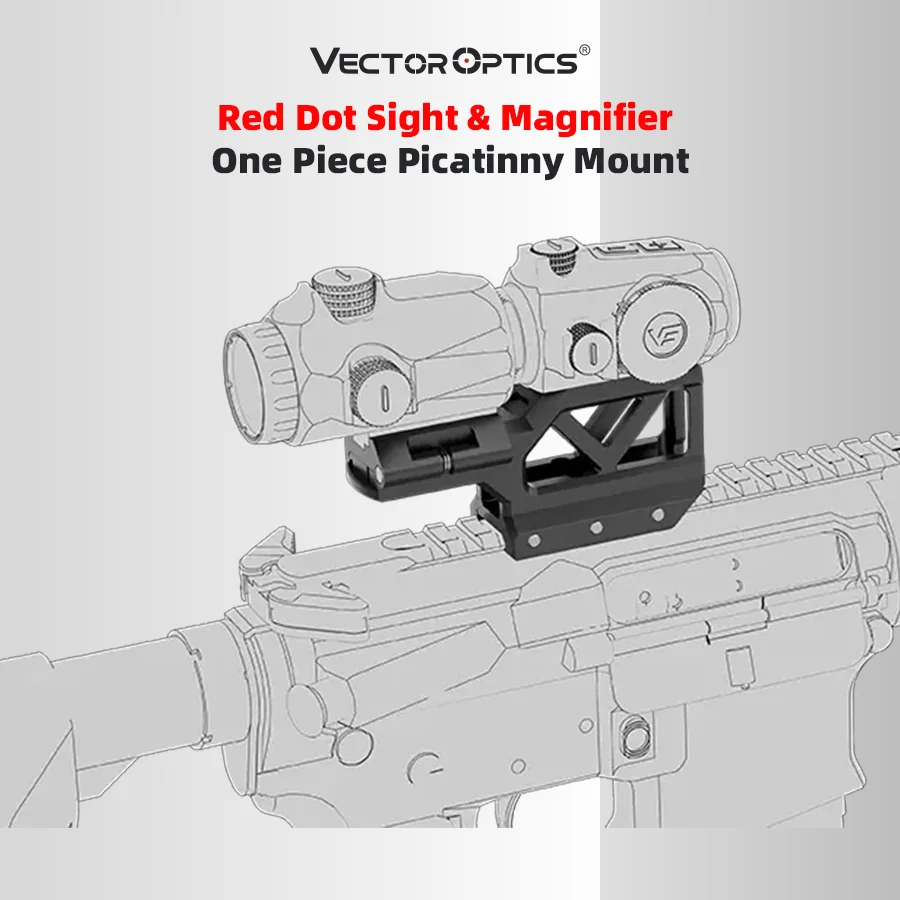 

Vector Red Dot Magnifier Mount 1-Piece Picatinny for Maverick Red Dot & Scmf-35 Magnifie