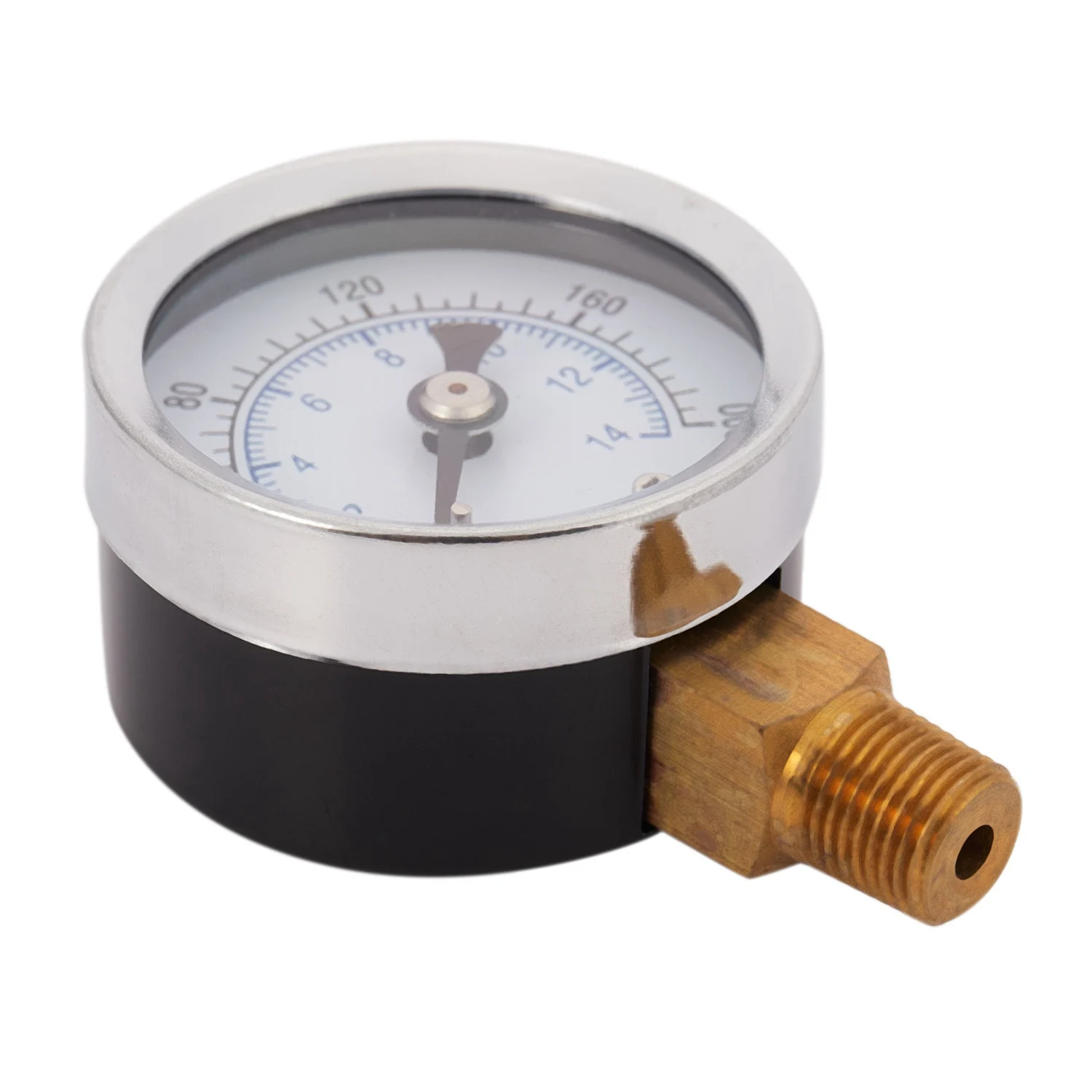 AC23-Ts-40-14 Bar 0-200 Psi 0-14 Bar Pressure Gauge 1/8 Male Npt Pressure Gauge Air Compressor Hydraulic Vacuum Gauge Manometer