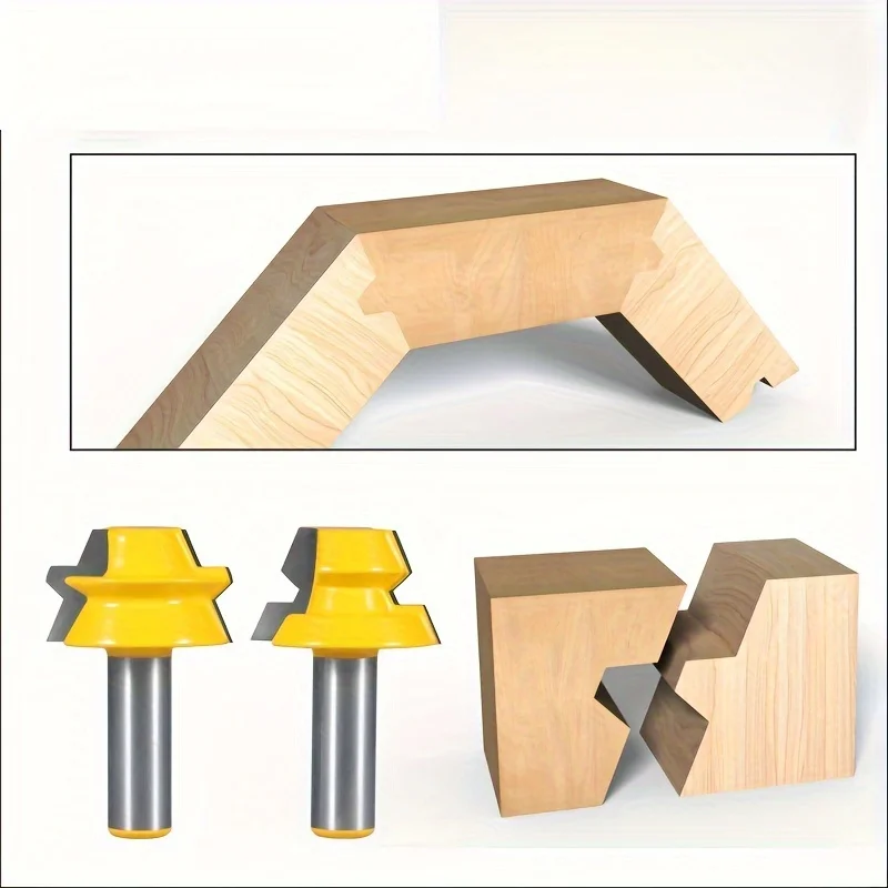 

‌ 2 шт., восьмиугольная врезная фреза с хвостовиком 12 мм/12,7 мм — фреза для обрезки кромок и канавок для деревообработки, совместимая с полухвостовиком ‌