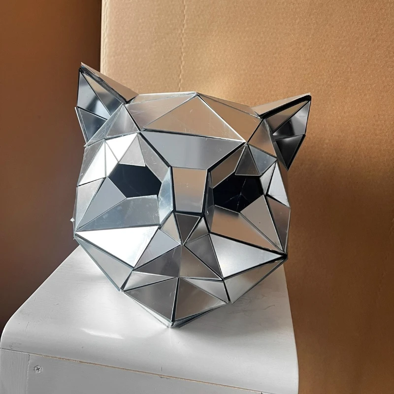 ウェアラブルミラー動物ヘルメットウサギのヘッドカバー遊園地のお祝いの雰囲気小道具フェスティバルパーティーコスプレマスク