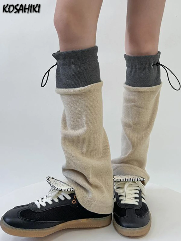 

Lolita Leg Warmers Women's Long Socks Cargo Warm Foot Cover Autumn Winter Warmer Ladies Japanese Cute Crochet Socks Boot Cuffs