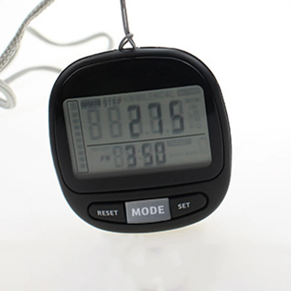 

3D Pedometer Step Counter Large Screen Calorie Distance Tracker Clip On Portable Walking Fitness Monitor