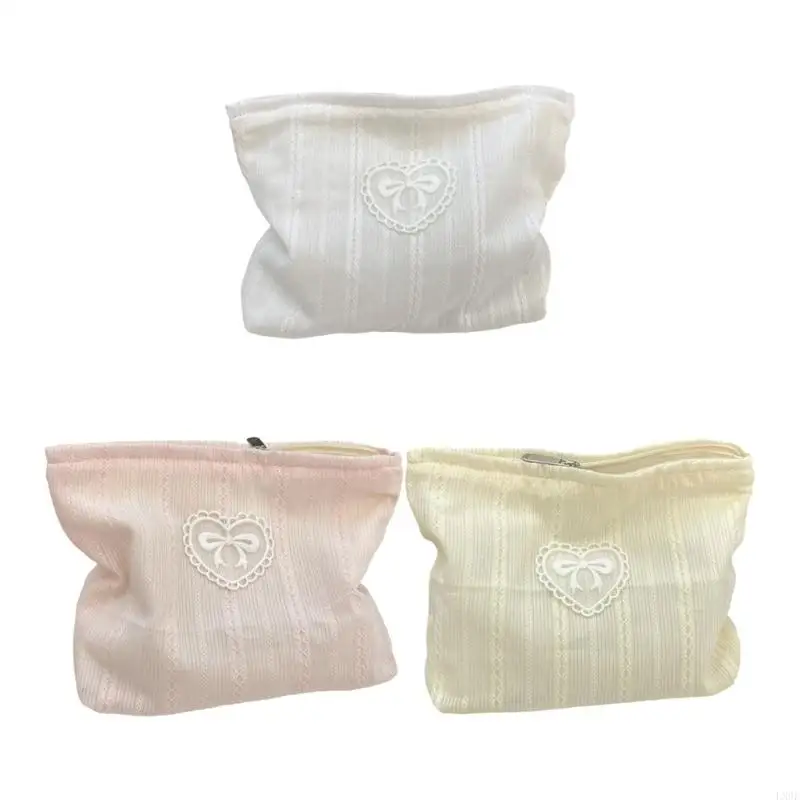

Stylish Bows Makeup Spacious Compartments Cosmetic Bag For Essential