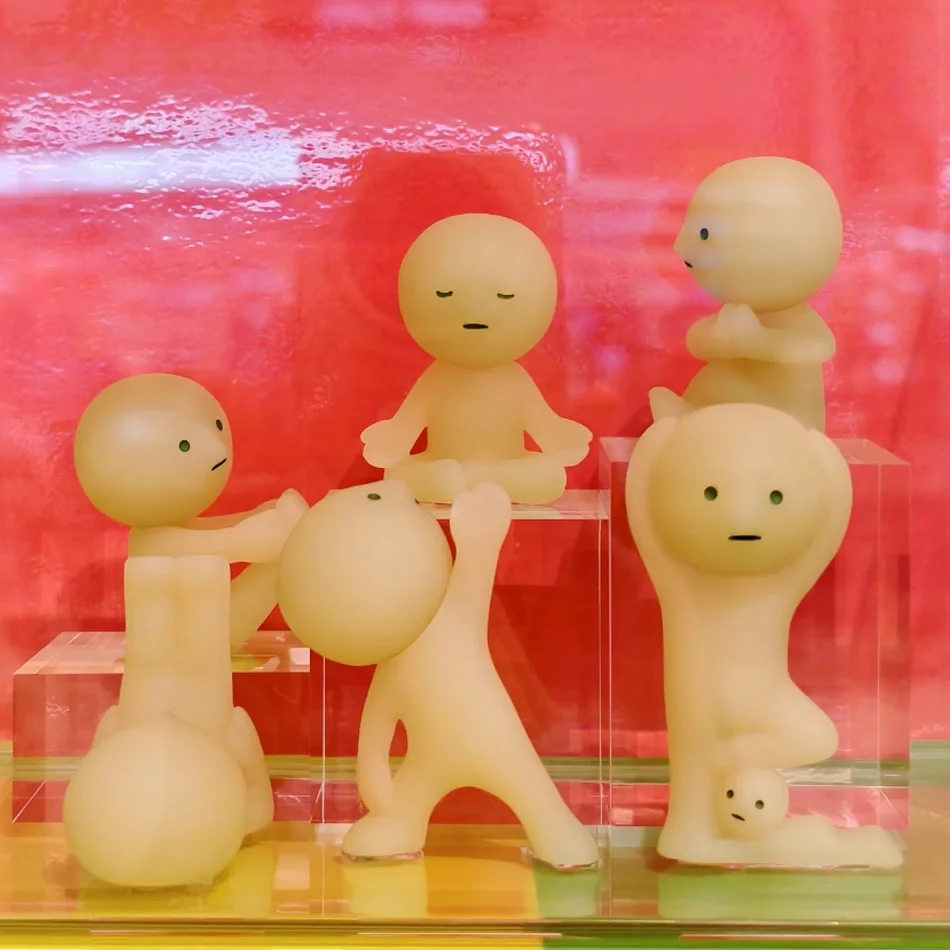 Surprise Gift blind box action figures Yoga series multiple doll green noctilucent mysterious decoration model for toy