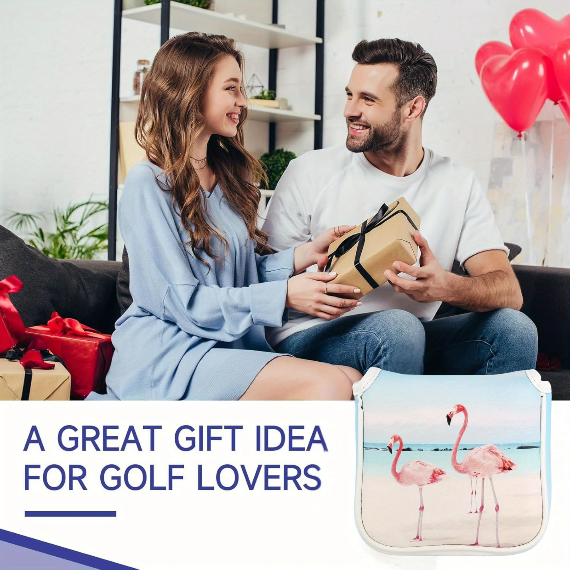 Big Crazy Golf Club Covers Funny Golf Head Covers Yeti Flamingo Mallet Headcover with Magnetic Sealing Golf Club Head Covers view 6