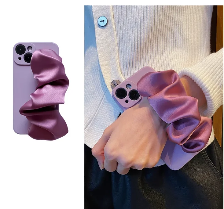 Korean Fashion Elastic Wrist Band Phone Case For Samsung Galaxy S23 Ultra Case S20 S21 S22 Plus S20FE S23FE NOTE10 Pro note20