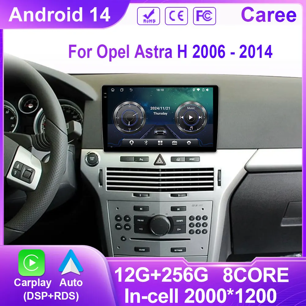 

Android Car Radio For Opel Astra H 2006 - 2014 Video Multimedia player Navigation Stereo GPS QLED WIFI 4G BT No 2din 2 din dvd