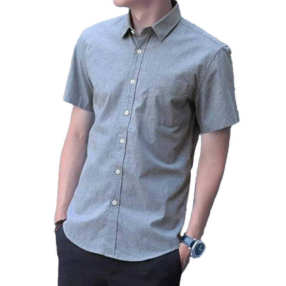 

Business Dress Blouse For Men Business Casual Shirt Formal Oxford Shirt Regular Clothing Length Daily Wear Lapel Neckline