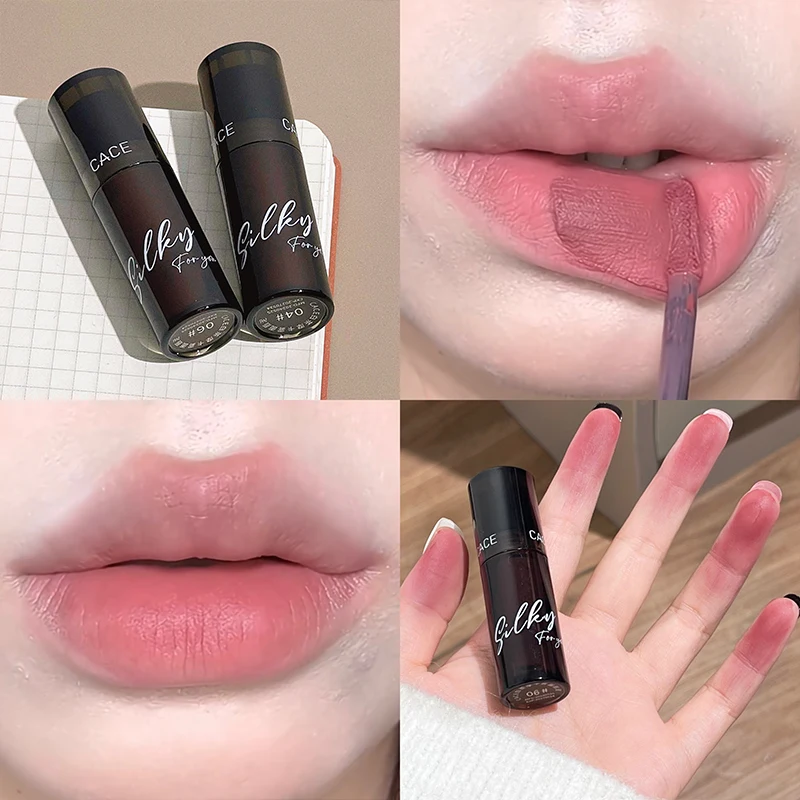 Labio mate de terciopelo, resistente al agua, brillo de labios desnudo, niebla de larga duración, esmalte de arcilla, tinte de labios rojo, maquillaje Sexy para mujer, Cosméticos Coreanos