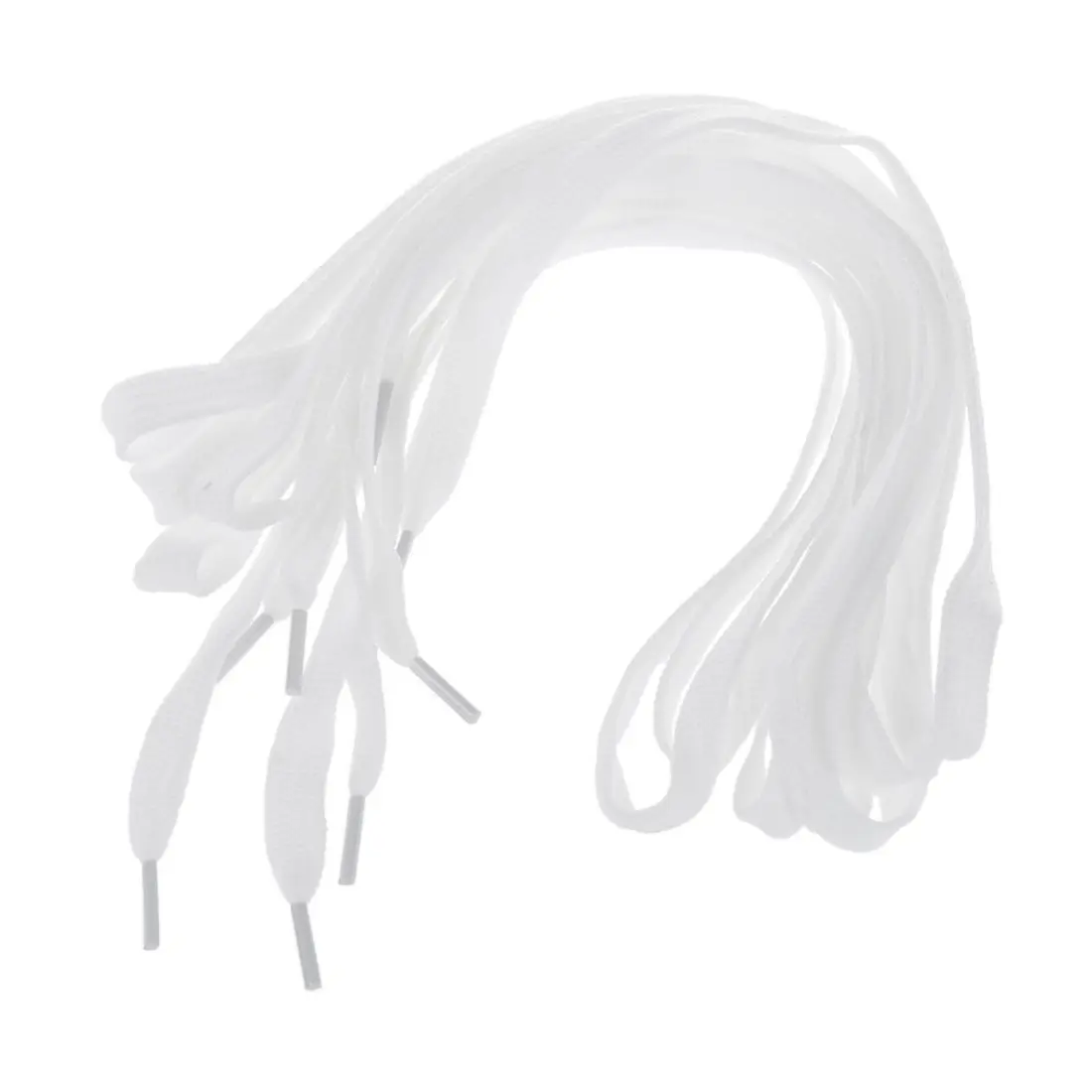 White Flat Shoelaces Sneaker Shoes Strings 2