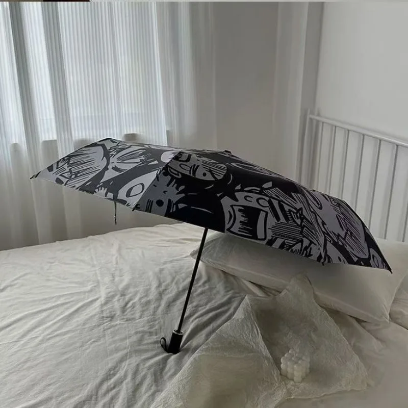 Demon Slayer Kamado Tanjirou Sunumbrella Folding UV Protection Sunshade Umbrella Protable Manual Automatic Capsule Umbrellas