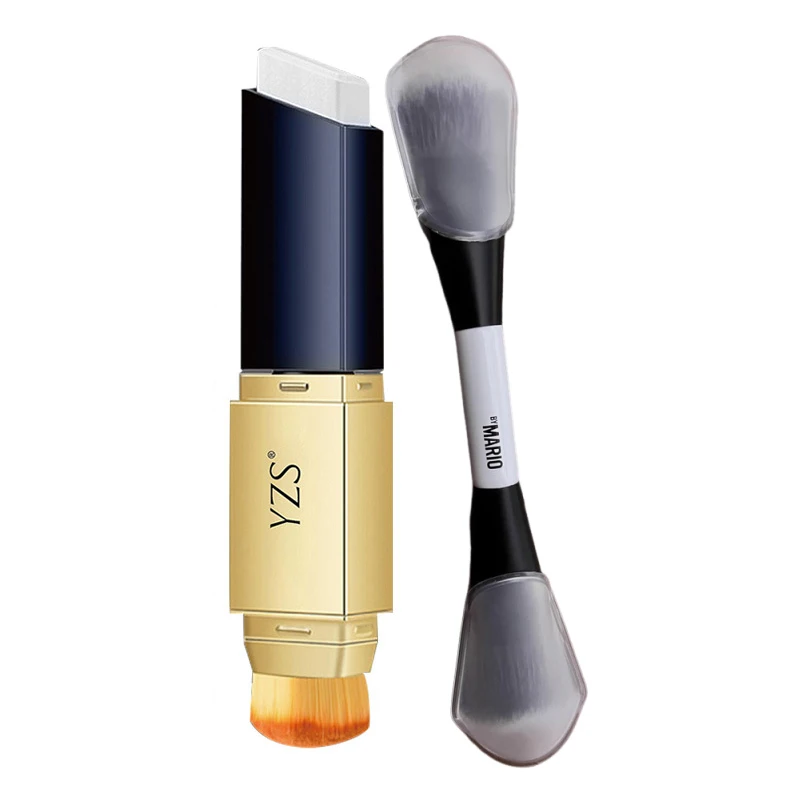 YZS フェイスベースメイクアップとF4ブラシセット オイルコントロールベースコンシーラー ダークサークル補正 オイルフリースキンファンデーションメイクアップ
