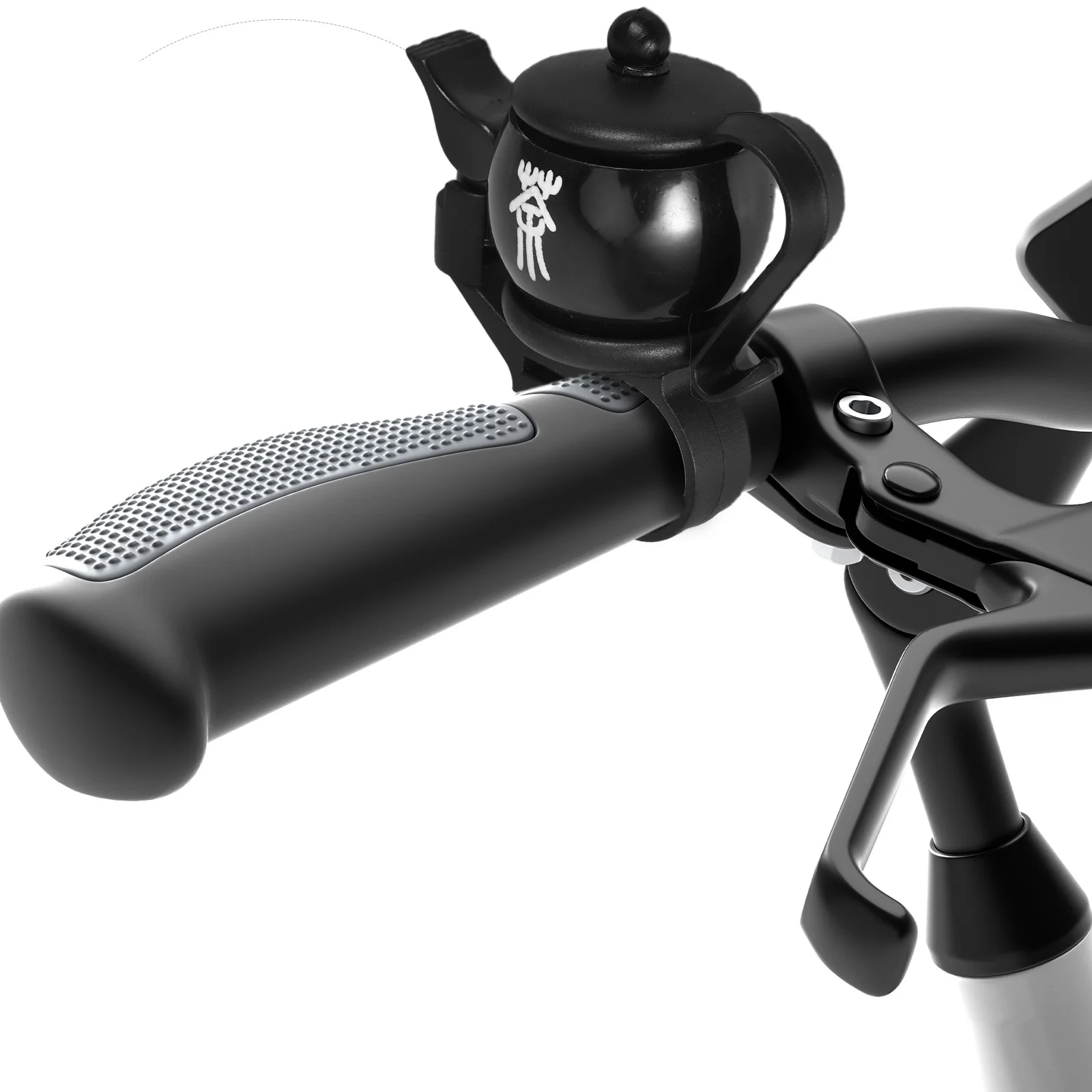 

Bicycle Bell Mini Teapot Shaped Black Bike Ring For Cycling Safety Lightweight Portable Design Bicycle Accessory