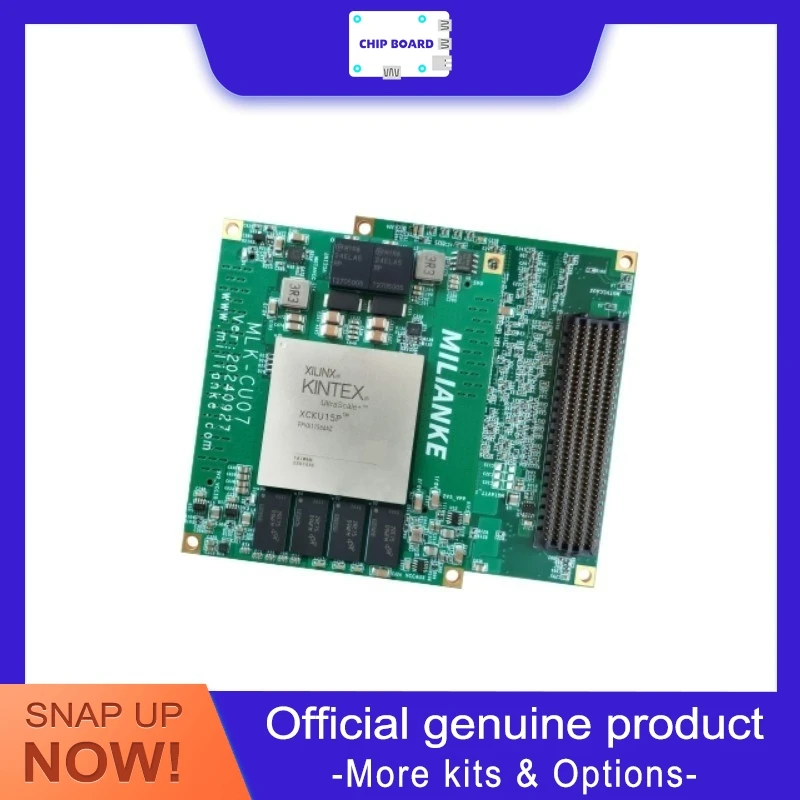 

Milinker MLK-CU07-KU15P FPGA Core Board, Xilinx UltraScale KU15P with multi-GTH transceivers, DDR4.