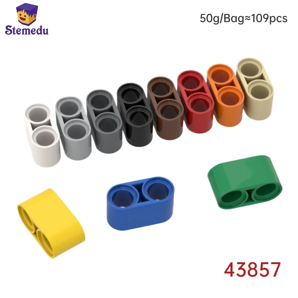 

50g MOC 43857 детали высокотехнологичный Луч 1x2 толстый подъемный кирпич DIY строительные блоки частицы игрушка подарок совместимый с Legoeds