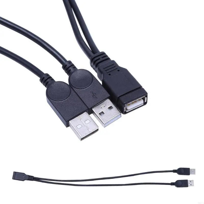 USB 2.0 タイプ A 1 メス - 2 オス Y スプリッター データ同期充電延長ケーブル