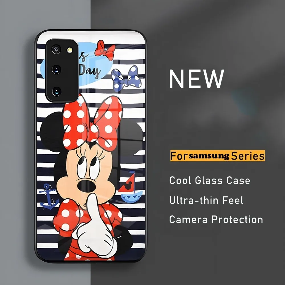 Phone Case  disney mickey for Samsung s 24 ultra plus 23 22 minnie 21 20 a 34 54 53 note20 and m 54 new 2024 Wedding Gifts glass