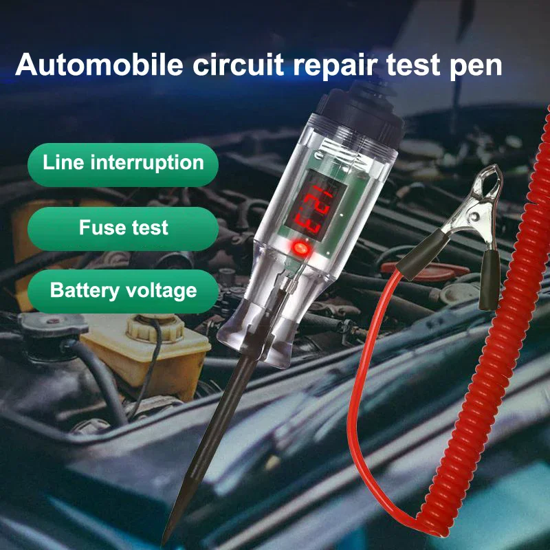 Diagnose Electrical Issues Instantly! Digital Display Voltage Circuit Tester, 6V-24V Multifunction Auto Probe Pen