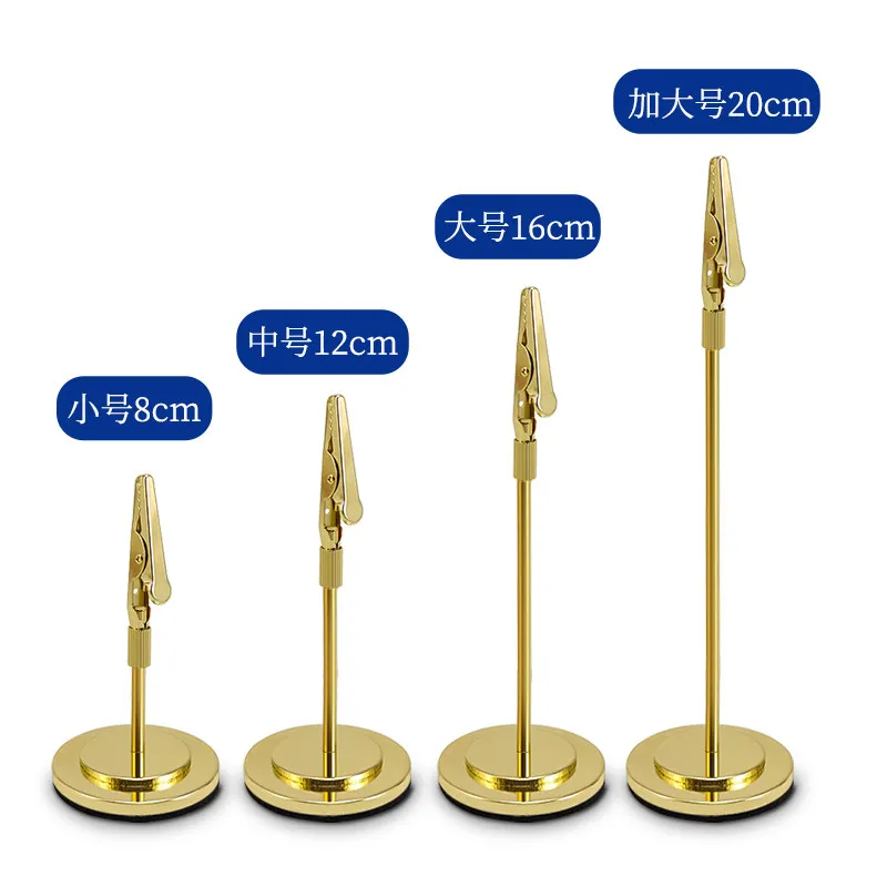 5 PCS Metal Wedding Photo Picture Memo Holder Clip Restaurant Menu Card Sign Holder Display Stand Table Number Place Card Holder