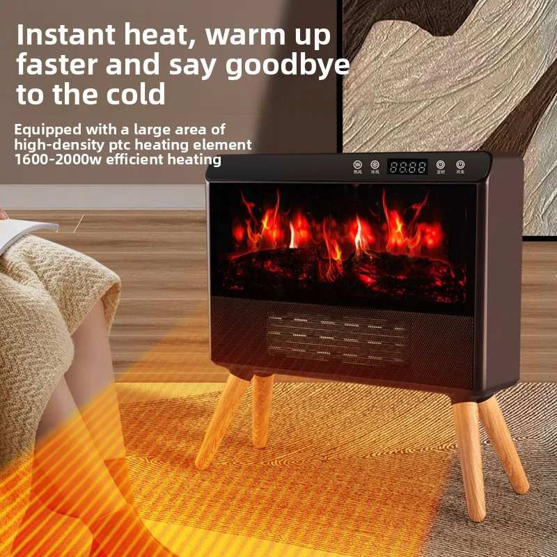 Home Small Wall Mounted LED Flame Electric Fireplace Heater with Remote Control Household Use 1500W Class a Energy Efficient