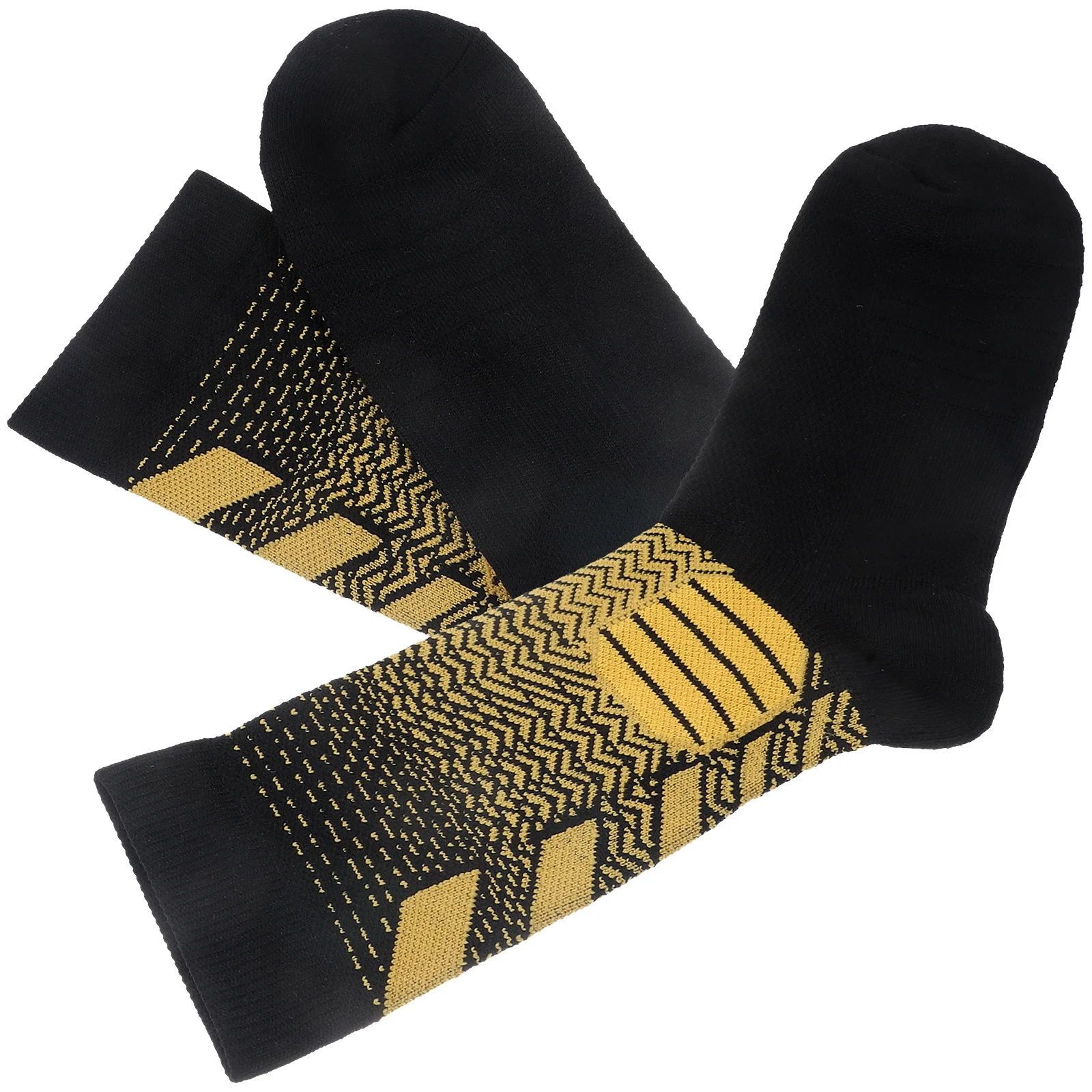 زوج واحد من الجوارب الرياضية المبطنة عالية الأداء لمنتصف الساق وممتصة للعرق للرجال أثناء الجري والتدريب في الهواء الطلق