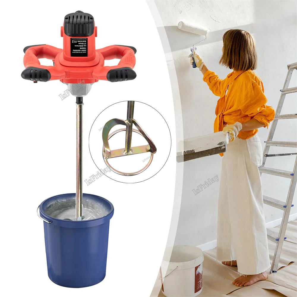 High Quality S-type Mixer Drill Paint Stirring Rod Handheld Paint Plaster Mortar Mixing Paddle Machine Power Tool