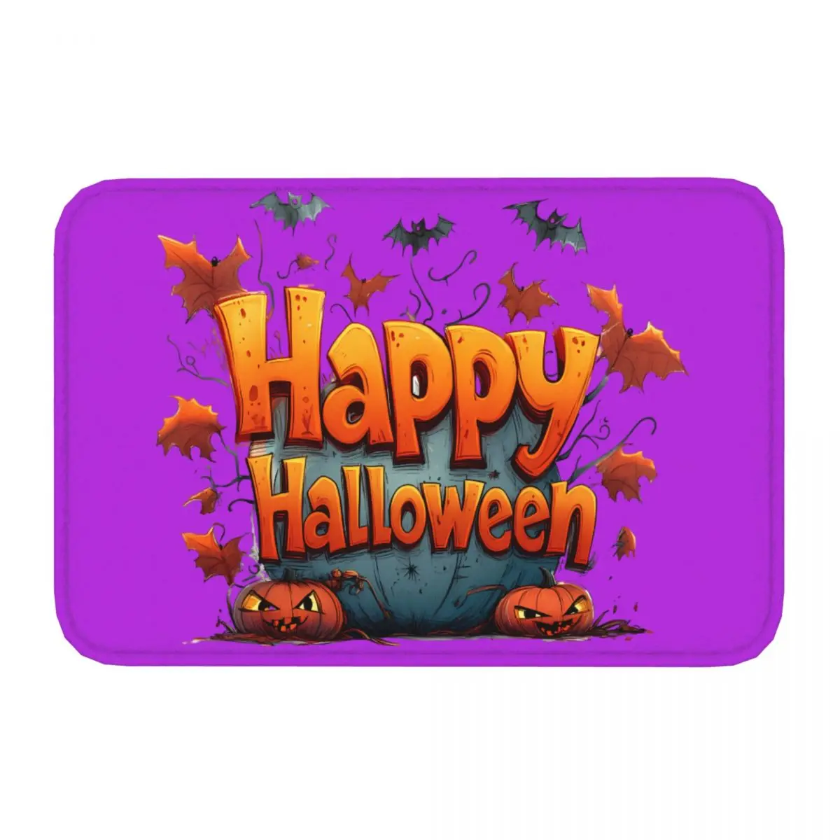 Happy Halloween Celebration 3 Doormat Anti-Slip Entrance Bath Kitchen Door Floor Mats Garden Rug Carpet Footpad