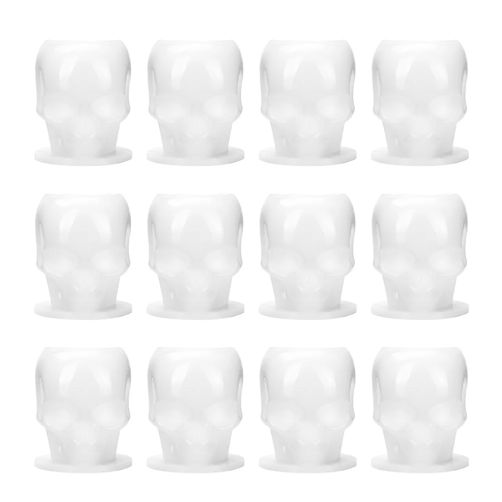 

200Pcs Tattoo Ink Cups Skull Design ABS Material Stable Base Ink Containers Pigment Holders Tattoo Tattoos Supplies