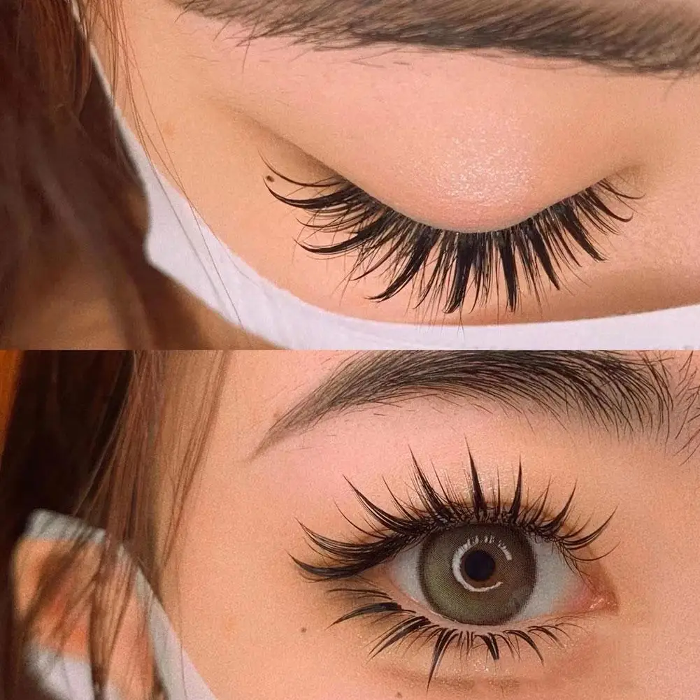 Faux Cils 3D en Faux Vison Fait à la Main, Support Thaïlandais, Allongés, Épais, Confortables, Grands Yeux, Maquillage, Cosmétiques, 5 Paires