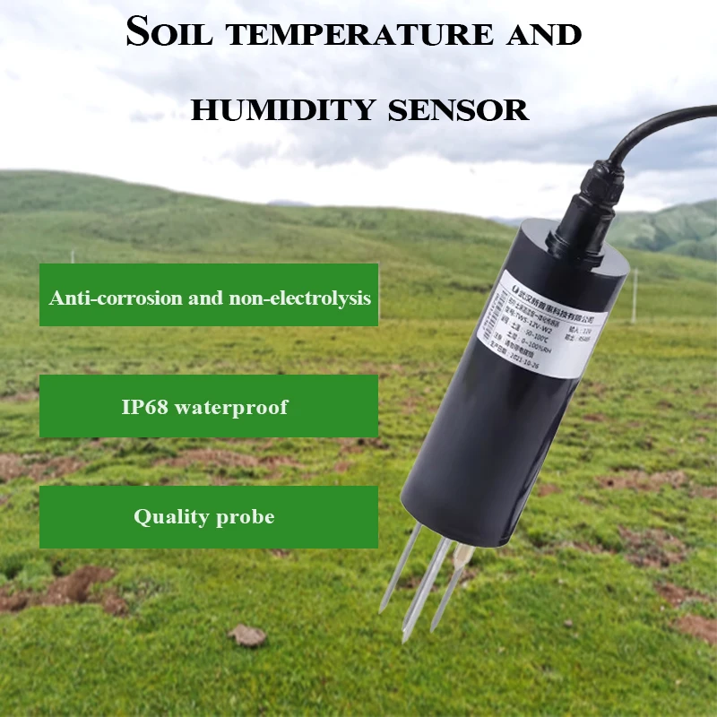 BOY-SO07 Sensore di temperatura e umidità del suolo di livello industriale ad alta precisione, design tubolare integrato con monitor di conducibilità