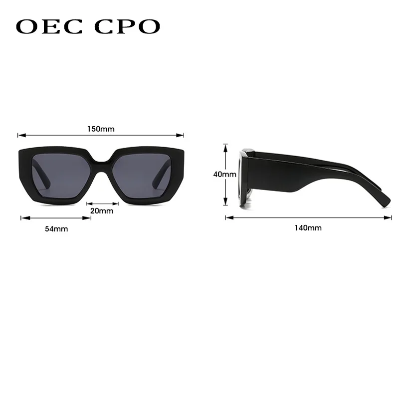 OEC CPO Steampunk Square Sunglasses New Women Men Multicolor Punk Sun Glasses Female Oversized Fashion Shades Eyewear UV400