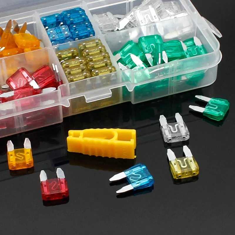 120pcs in box mini Auto Automotive Car Boat Truck Blade Fuse Box Assortment 5A 10A 15A 20A 25A 30A