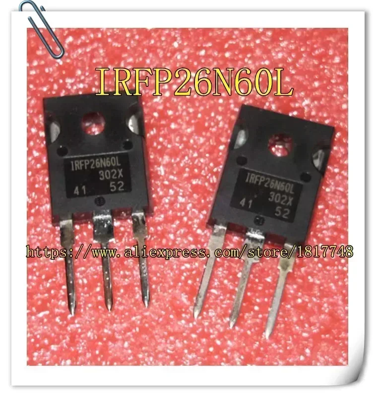 5PCS/LOT  Free Shipping IRFP26N60L IRFP26N60 TO-247 600V  26A N channel MOS tube FET