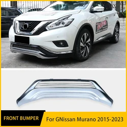 For Nissan Murano Front Bumper Lip Body Kit Spoiler Diffuser Deflector 2015-2023 High Quality Sports Modification Accessory