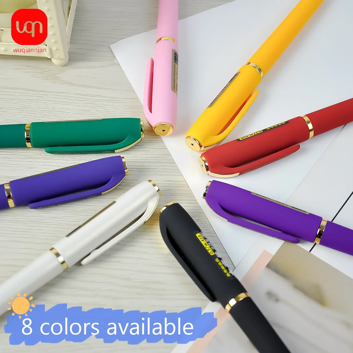 WQN-4/8PCS Large Capacity Exquisite Gel Pen 0.7mm Nib Smooth Writing Multi-color Ink Office & Business Stationery Supplies