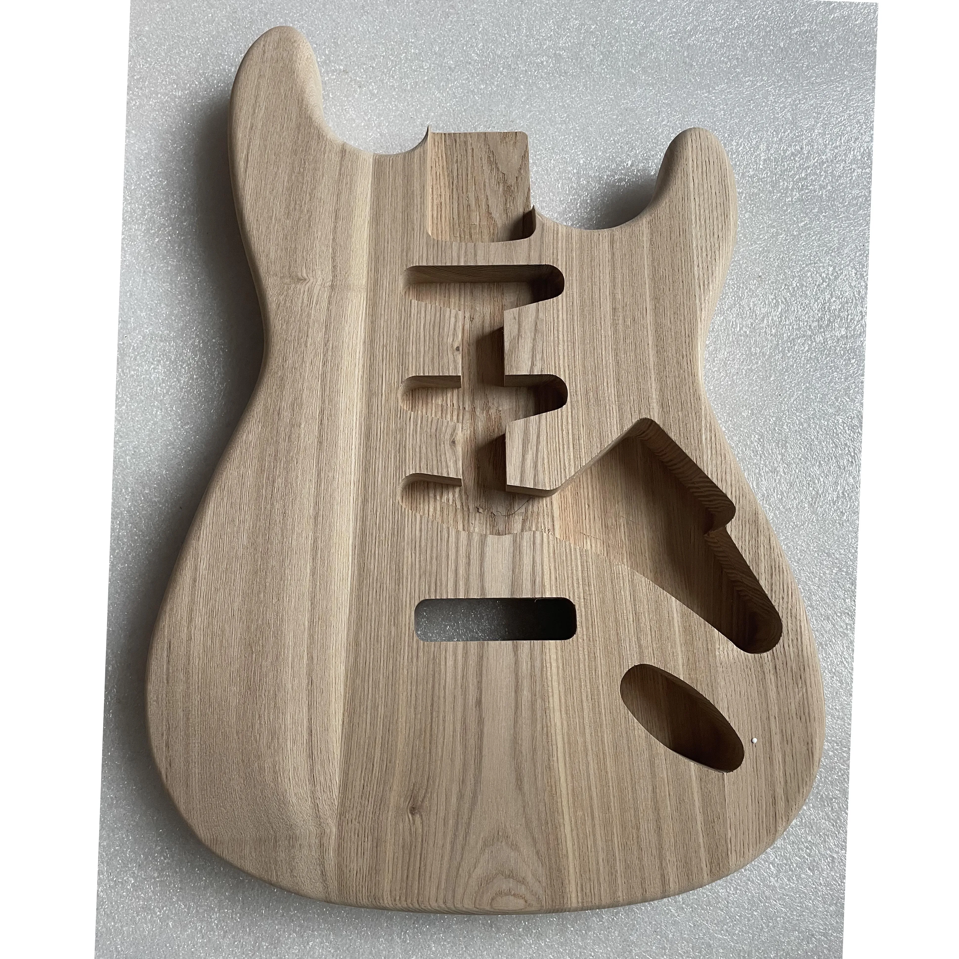 High Quality Electric Guitar Body Unfinished Ash Wood, Customized SSS, Standard Size, 5.7cm Heel Width,Free DIY, Real Photos