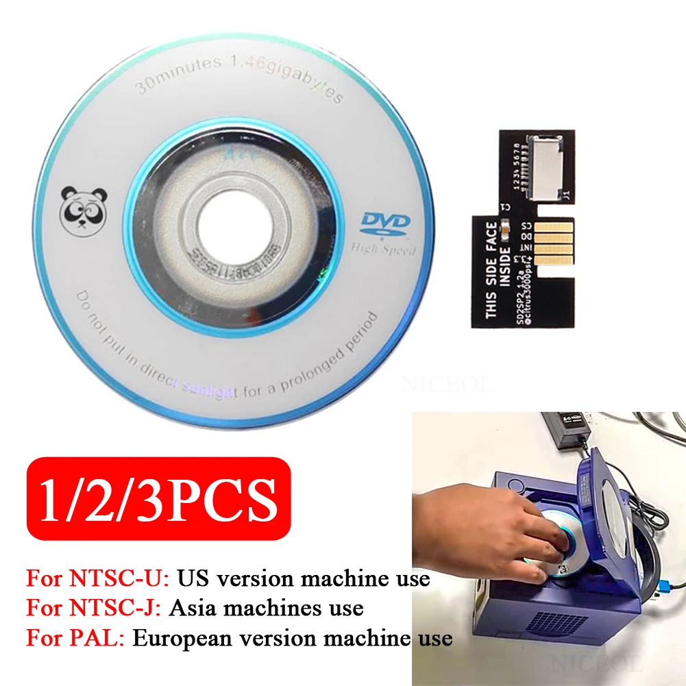 SD2SP2 Adapter TF Card Reader Replacement+Swiss Boot Disc Mini DVD for Nintendo Gamecube NTSC-U/NTSC-J/PAL Game Accessories