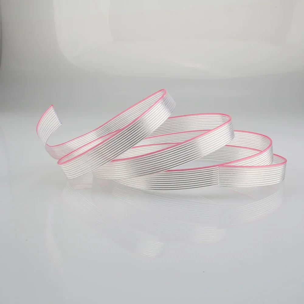 Audiocrast FC03ag versilbert, flach, Lautsprecherkabel-Stil, flach, hochwertiges Lautsprecherkabel, Unterminal, Bulk-Kabel, Signalleitung