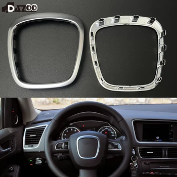 Chrome รถพวงมาลัยกรอบเปลี่ยนโลโก้สําหรับ Audi A3 8P S3 A4 B6 B7 B8 A5 A6 C6 q5 2008-2013