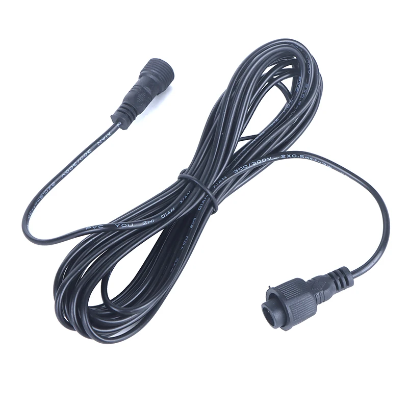 (Ce14)5Meter Extension Cable For Solar Spotlight Waterproof Cable 2Pin Male To Female Connector Floodlight Universal Cable