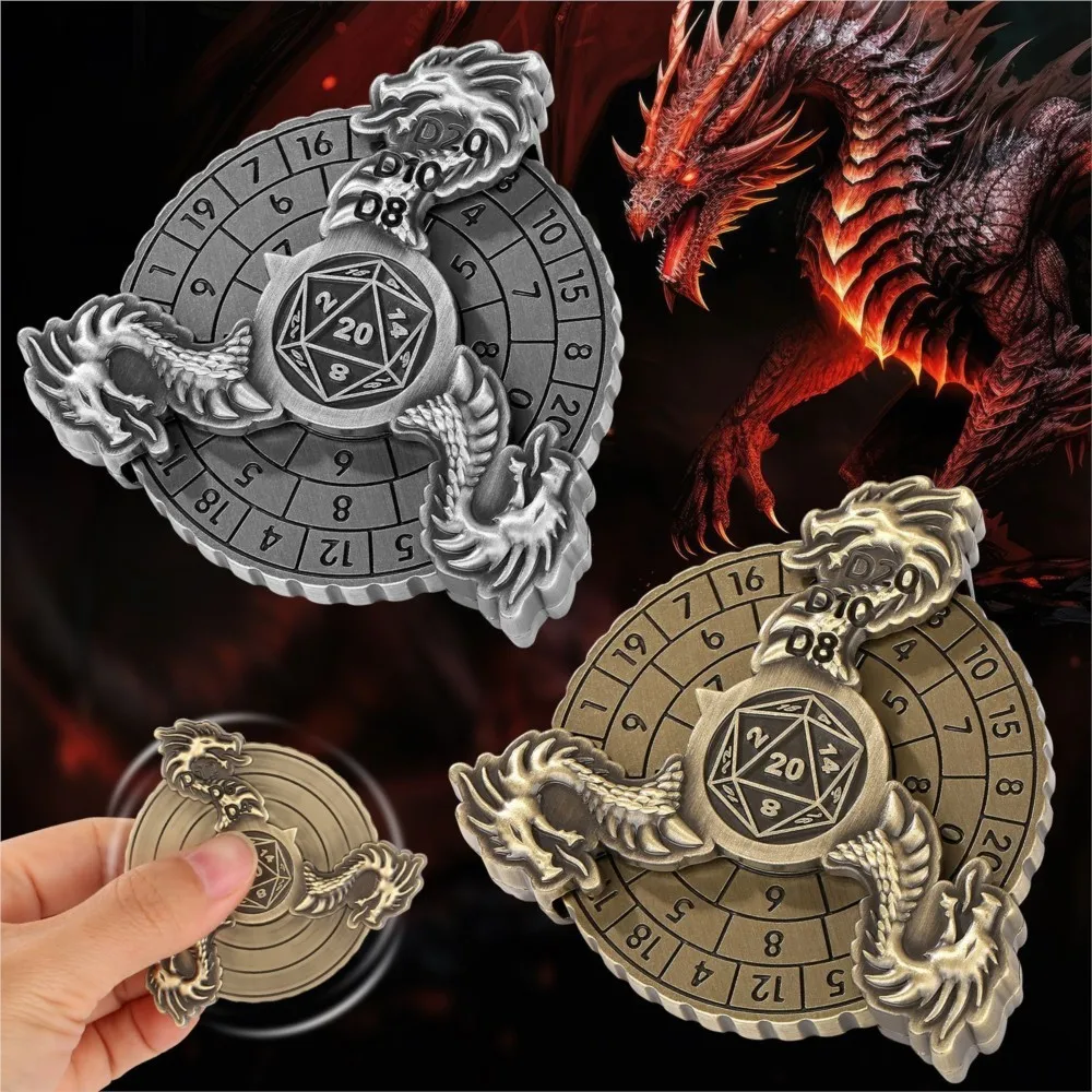 دوار النرد المعدني DND 7 في 1، مناسب لمشغلات الألعاب DND Dungeons & Dragons