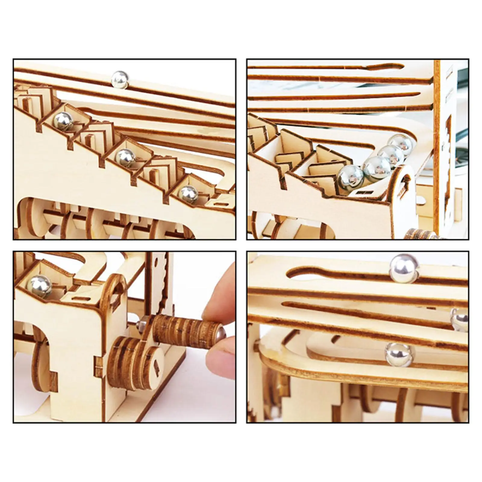 

3D Wooden Puzzle Adults Craft Toy Self Assemble DIY Marble Run Wooden Craft for Adults Kids Children Decoration Unique Gifts