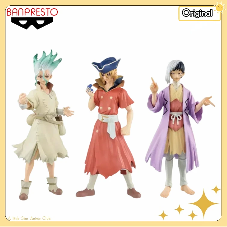 BANDAI BANPRESTO FIGURE of STONE WORLD Dr.STONE Ishigami Senku/Nanami Ryusui/Asagiri Gen Special Edition Toy