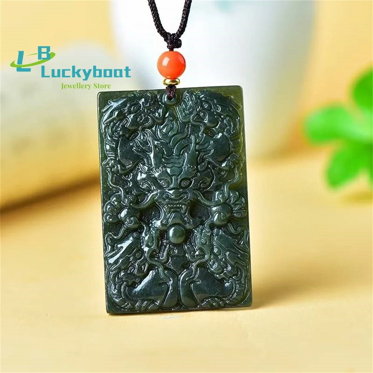 

Натуральный кулон Hetian Qingyu Nine Dragon Protector — простой персонализированный, изысканный и универсальный для мужчин и женщин