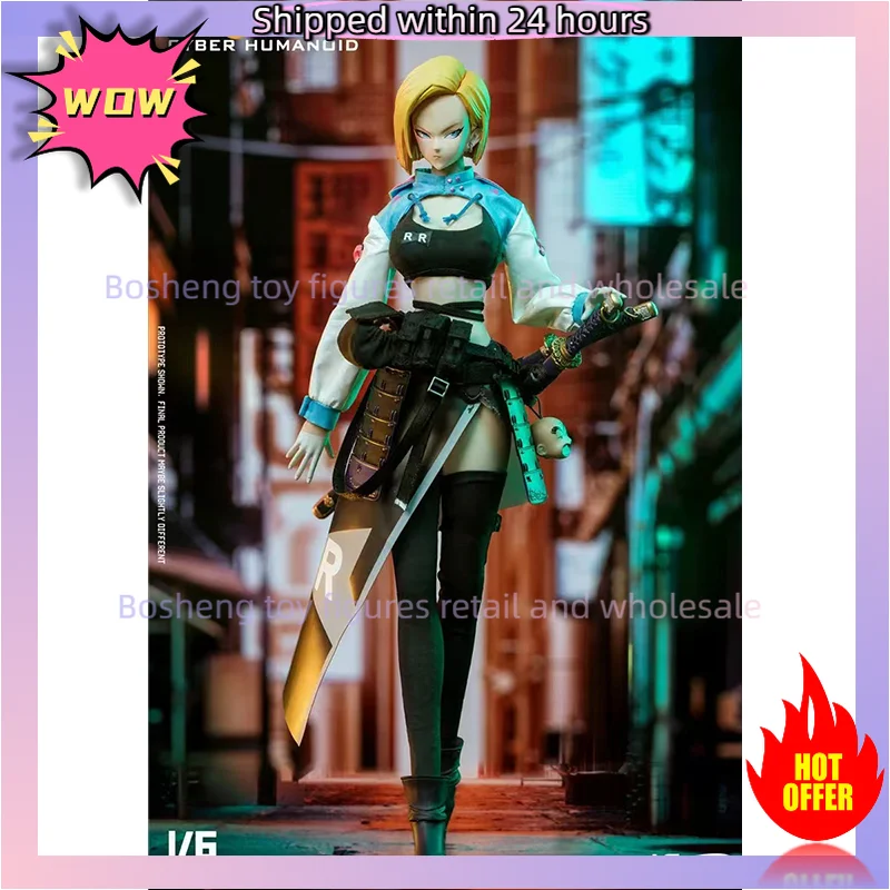 الأصلي ASTOYS AS2022-10 1/6 أندرويد No.18 سايبر الروبوت اللازورد في المخزون أنيمي عمل جمع أرقام نموذج اللعب