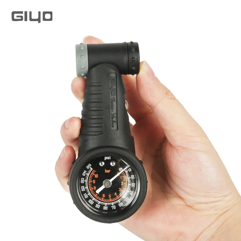 GIYO Cycling Tire Pressure Gauge 150psi Dual Face Presta/Schrader Potable Mini Bicycle Tyre Gas Pressure Guage Bike Accessories